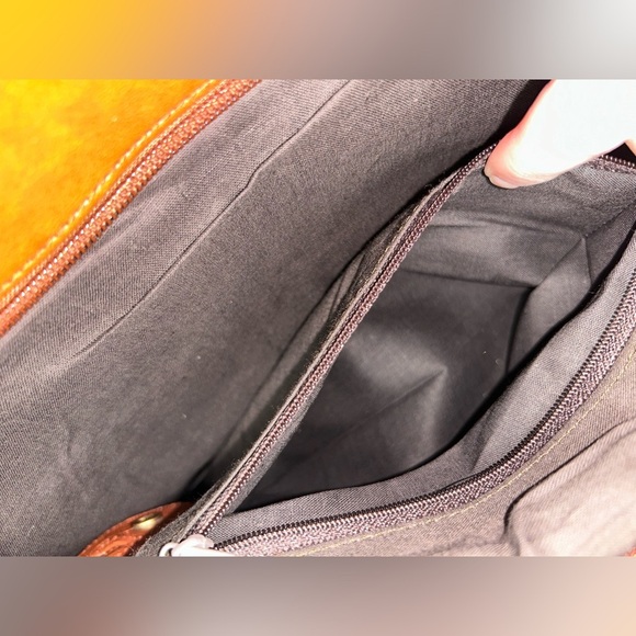 Vintage brown faux leather handbag hobo bag purse​ - Picture 5 of 7